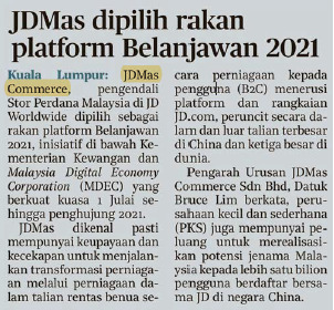 JDMas Dipilih Rakan Platform Belanjawan 2021 (Harian Metro)