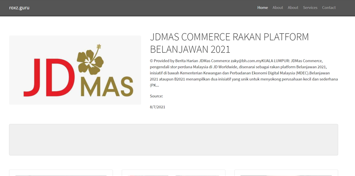 JDMas Commerce Rakan Platform Belanjawan 2021