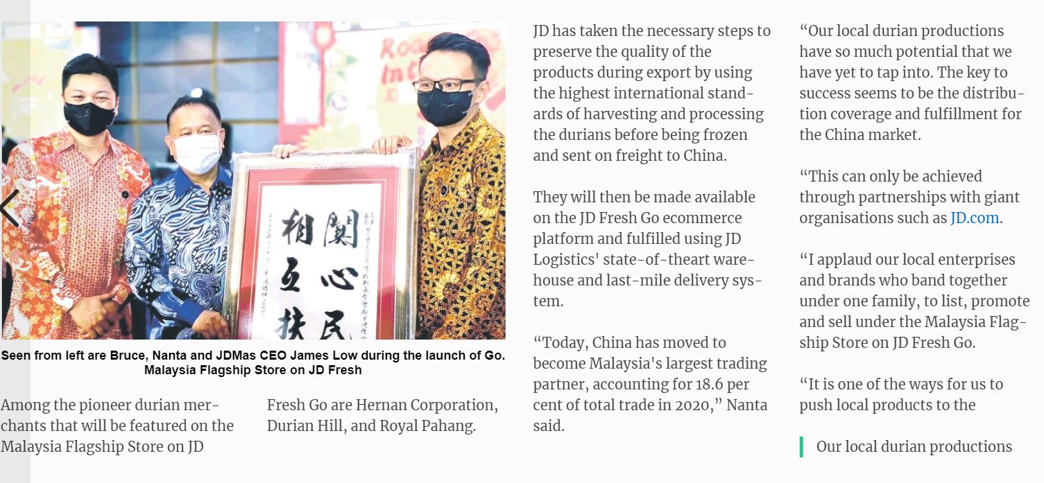 New opportunities for M'sians to tap into China's Market | The Borneo Post (Sabah) | JDMAS