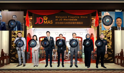 Virtual launch of the official Malaysia National Pavilion on JD Worldwide. Guest of Honour and VIPs performed the launch simultaneously from China and Malaysia. 
